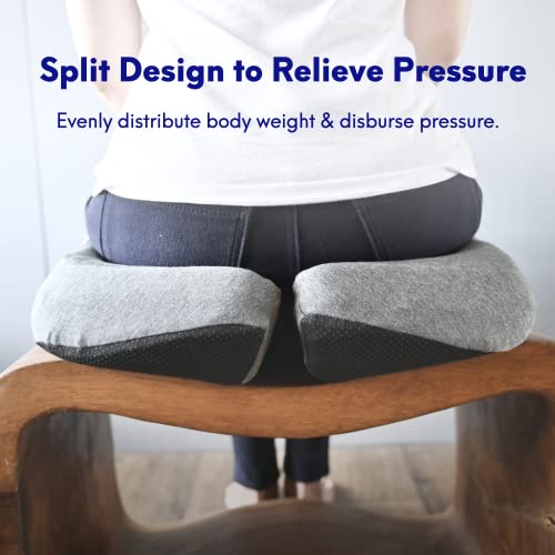 Cushion Lab Patented Pressure Relief Seat Cushion for Long Sitting Hours-Memory Foam for Hip, Tailbone, Coccyx, Sciatica