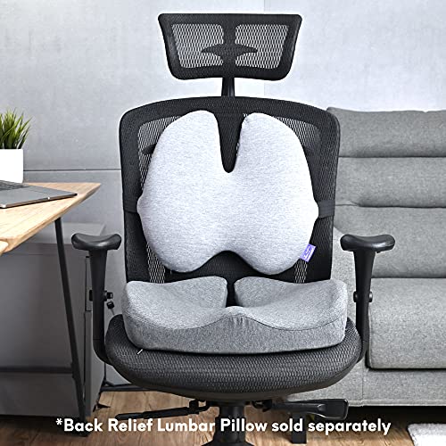 Cushion Lab Patented Pressure Relief Seat Cushion for Long Sitting Hours-Memory Foam for Hip, Tailbone, Coccyx, Sciatica