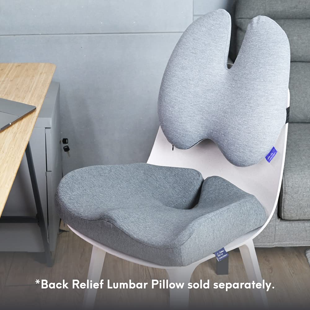Cushion Lab Patented Pressure Relief Seat Cushion for Long Sitting Hours-Memory Foam for Hip, Tailbone, Coccyx, Sciatica