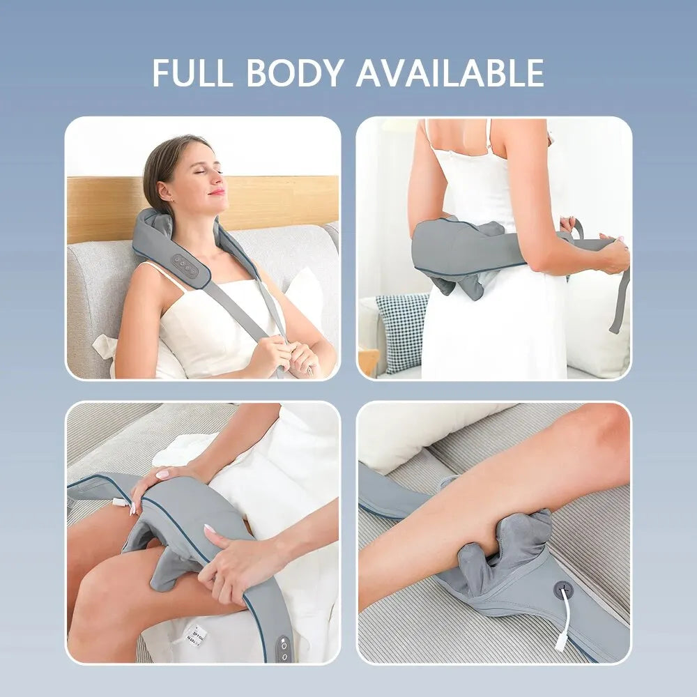 Apex Wireless Neck And Back Massager Neck And Shoulder Kneading Massage Shawl Neck Cervical Relaxing Trapezius Massager