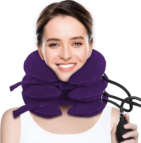 Cervical Neck Traction Device for Neck Pain Relief, Adjustable Inflatable for Neck Decompression