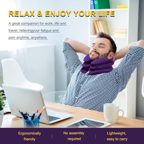 Cervical Neck Traction Device for Neck Pain Relief, Adjustable Inflatable for Neck Decompression