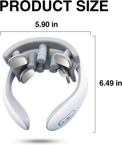 Masajeador de Cuello Eléctrico Inteligente con Calor para Alivio del Dolor