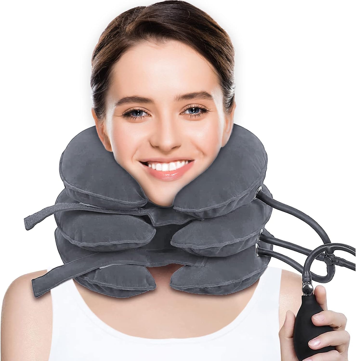 Cervical Neck Traction Device for Neck Pain Relief, Adjustable Inflatable for Neck Decompression