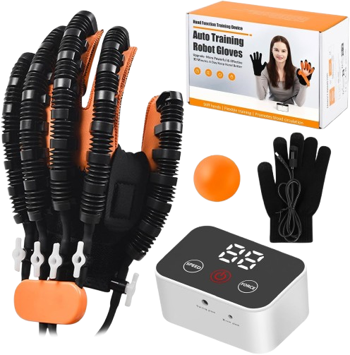 Guantes Robóticos de Rehabilitación para Manos, Portátiles – Terapia para Ictus, Artritis, Parálisis Cerebral y Entrenamiento de Dedos