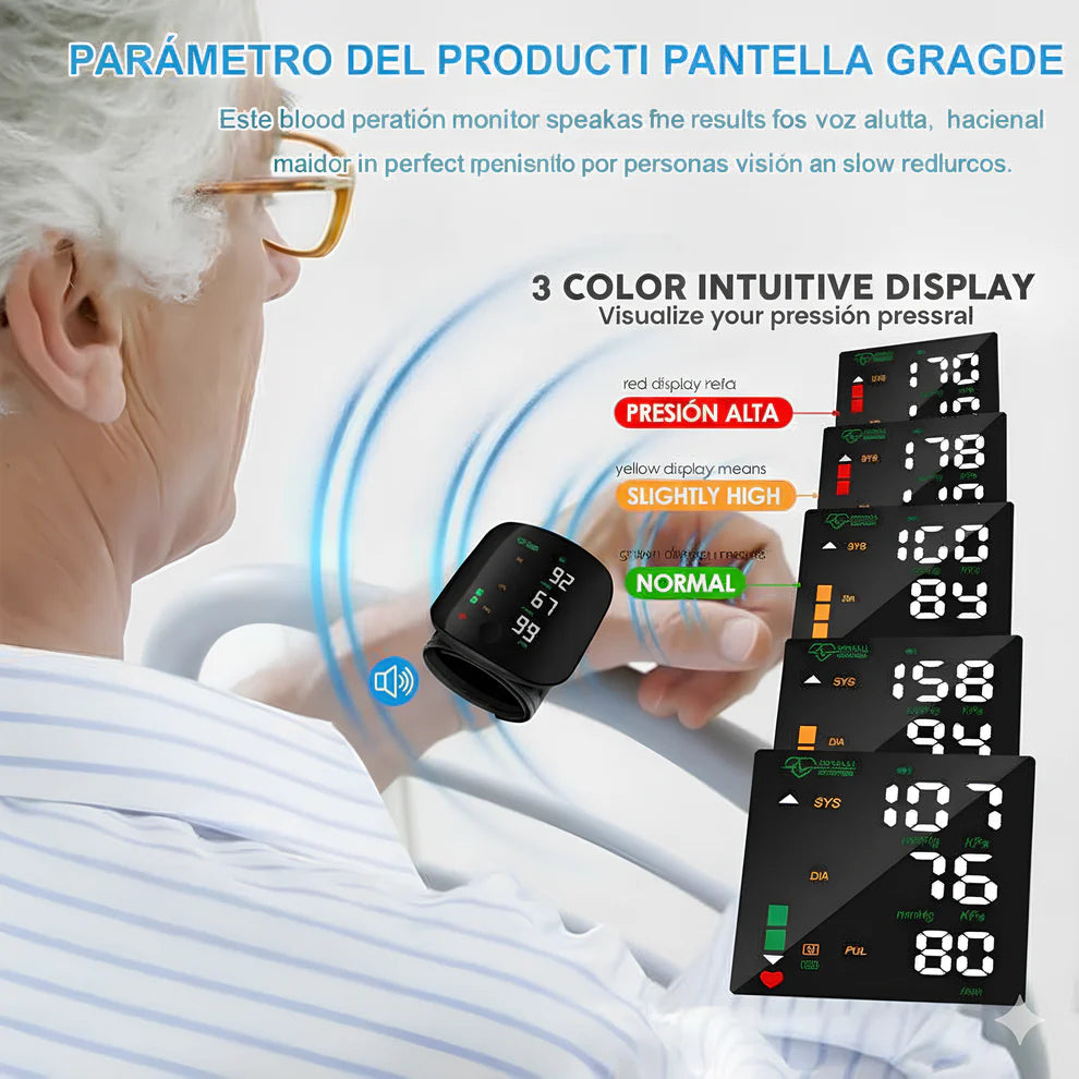 Tensiómetro de Muñeca Digital – Pantalla LED Táctil