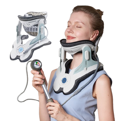Dispositivo de Tracción Cervical Ajustable para Cuello y Hombros. Alivia el dolor cervical y corrige la columna