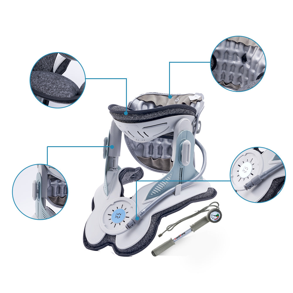 Dispositivo de Tracción Cervical Ajustable para Cuello y Hombros. Alivia el dolor cervical y corrige la columna