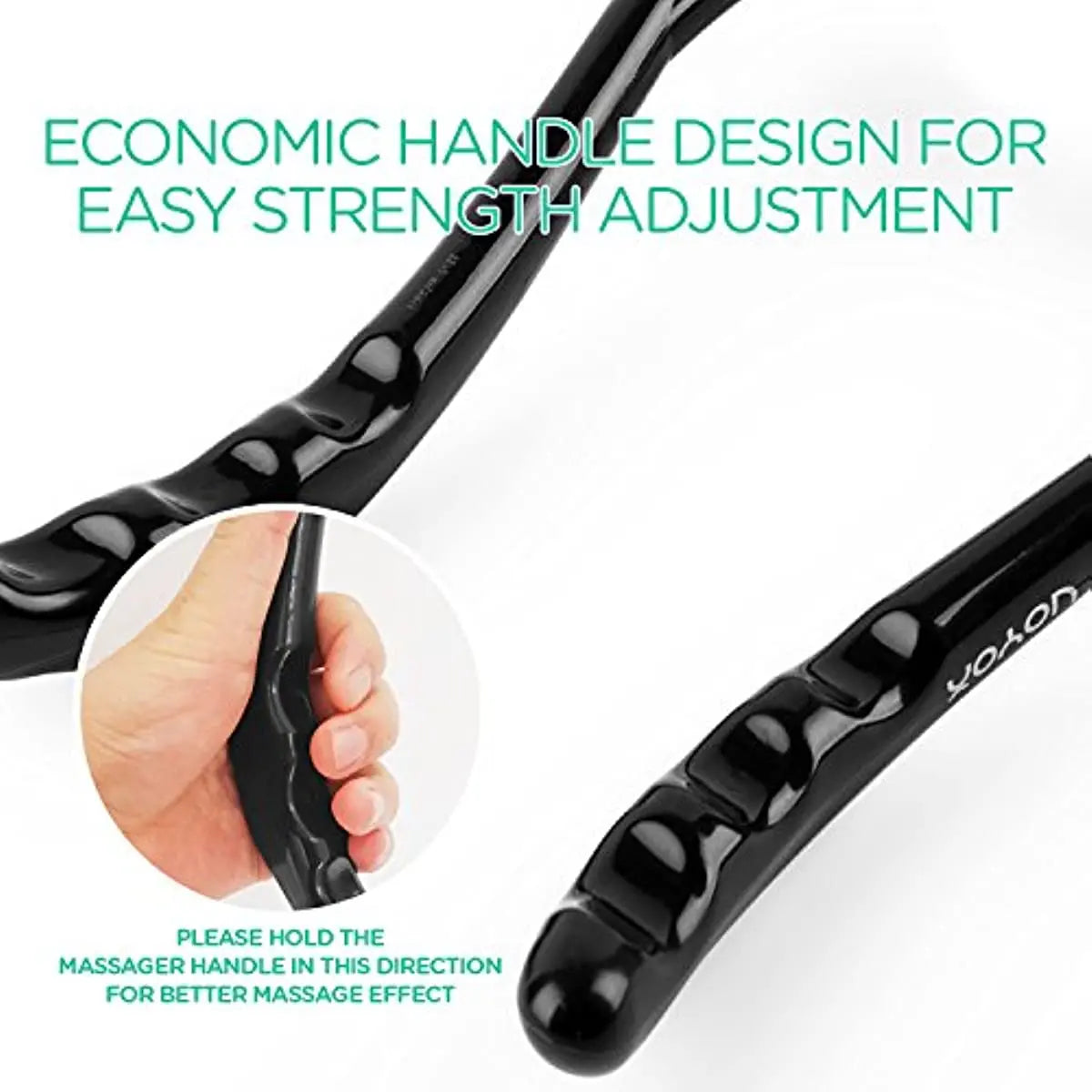 Neck Massager Shiatsu Deep Tissue Dual Trigger Point Shoulder Massager Pain Relief Ergonomic Handle Design Lightweight Portable