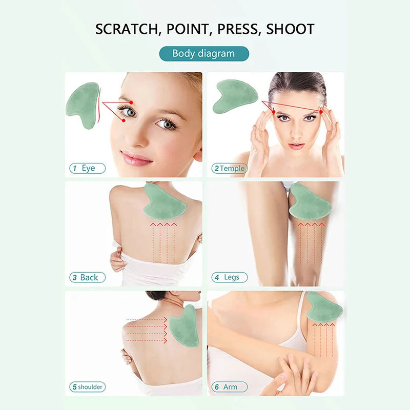 Face Guasha Massager Beeswax Facial Massage Scraper For Face Massager Acupuncture Therapy Gua Sha Board SPA Body Scraping Tools