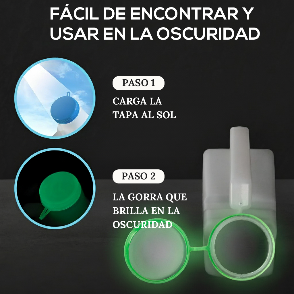 Orinal Masculino Luminoso (1000 ml) con Tapa Antiderrames